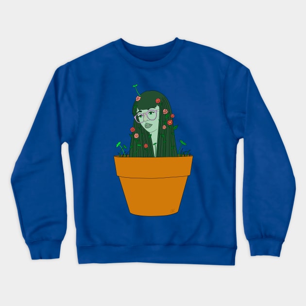 Little Plant Friend Crewneck Sweatshirt by Creighcreigh